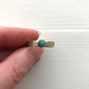 Santa Fe Market Handcrafted Turquoise Ring Size 7